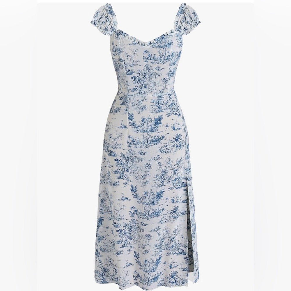 Cider Toile De Jouy print dress, S M. Worn Once